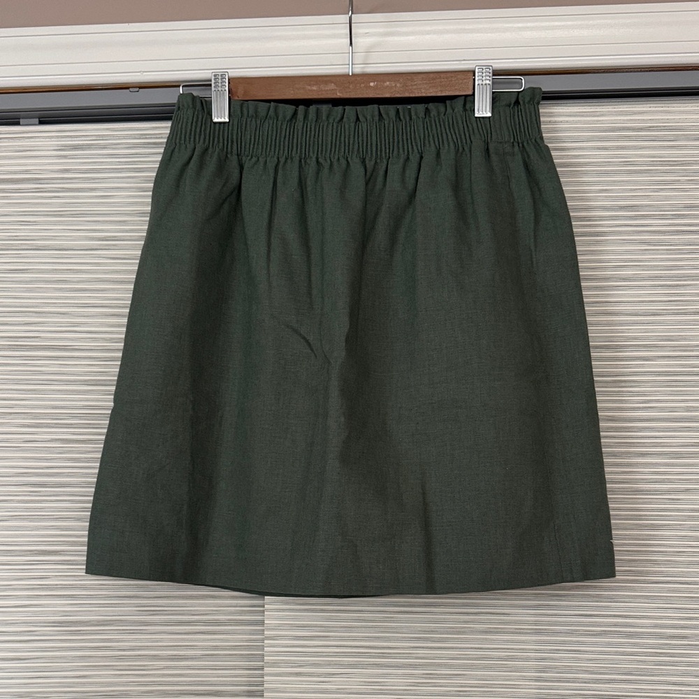 J. Crew Dark Green A-Line Skirt